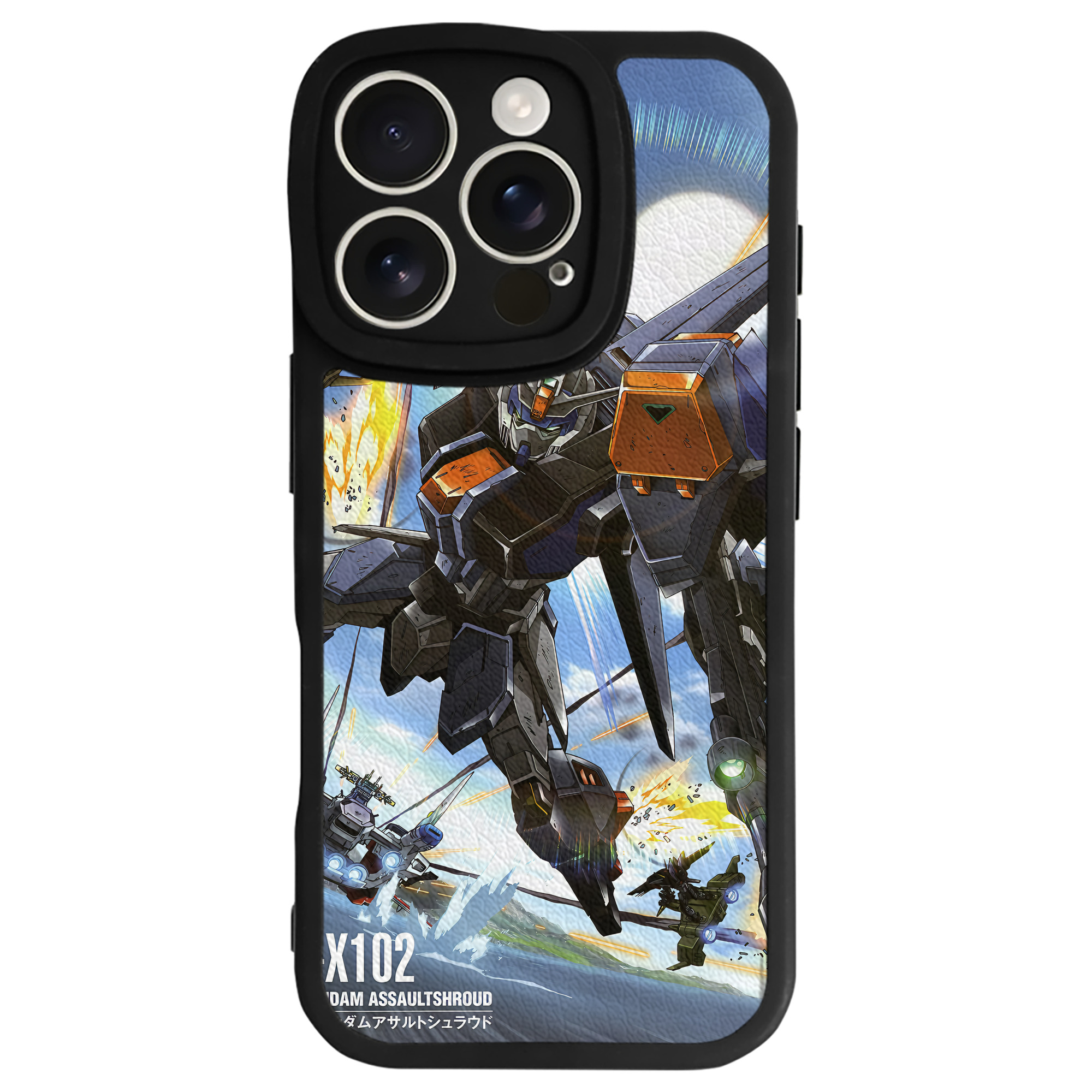 （画像用） 機動戦士ガンダム Mobile Suit Gundam 【iPhone 16シリーズ対応】シリコンスマホケース（レザー調） 材質：シリコン